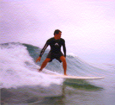 my bro surfing