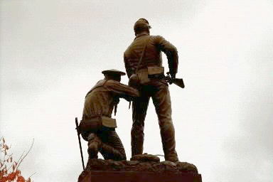 Civil War Soldiers and Sailors Monument Statue, back side