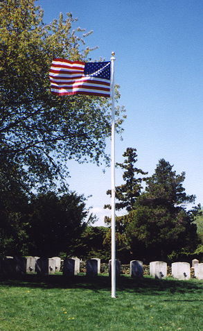 New flagpole at the Civil War Soldiers and Sailors Burial Plot