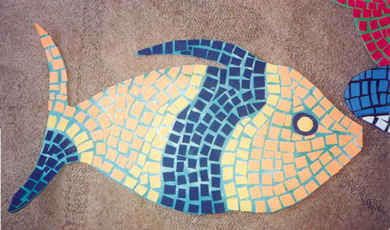 Foto mosaico em borracha - peixe