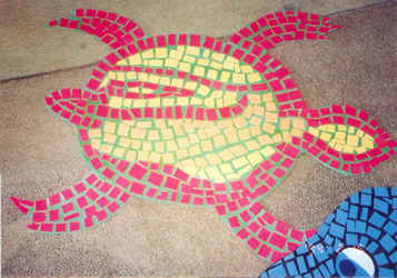 Foto mosaico em borracha - tartaruga