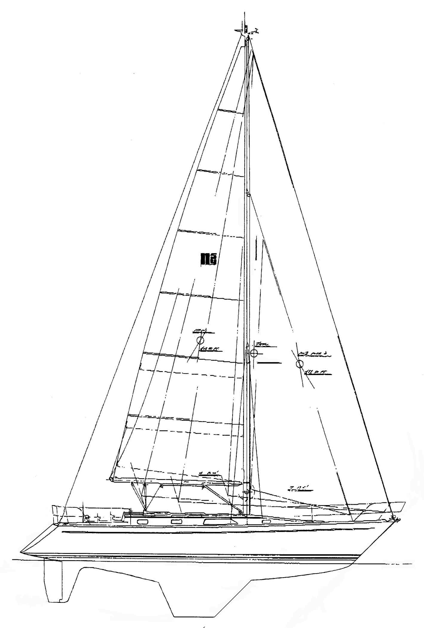 Nordic 44 Sailplan