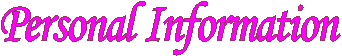 Personal Information