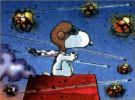 Snoopy flying his dog house