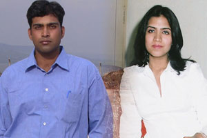 Sweta with her husband Sudharshan