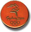 Red Round Sydney 2000 pin