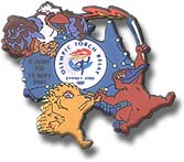 Mascots, Australian Map Rubber Torch Relay pin