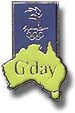 GDay Australia Map Pin