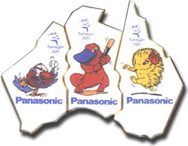Panasonic Mascots Australia Puzzle Pins set
