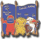 Mascot Sport Kayaking Pin