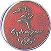 Red Cloisonne Circle Pin