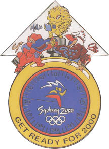 Mascot Signpost Stopwatch Pin