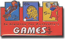 In Training for Australias Games Oversize Pin