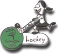 Herald Hockey Cartoon pin