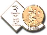 Pin and Coin set - Tennis pin