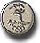 Round Silver Logo Undersize Pin