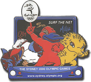 Oversize Surf the Net Pin
