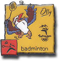 Badminton - Olly Pictogram Pin