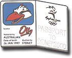Olly Passport to Sydney 2000 pin
