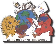 Were on the Top of the World oversize pin
