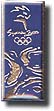 Look of the Games Blue Square Pin