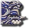 Pewter Logo Blue pin