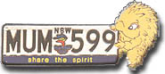 MUM 599 Number Plate pin
