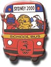 Back to School Bus - Front View Red pin