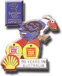 Shell Olly, 99 Years in Australia pin