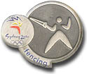 Fencing Pictogram Pin