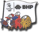 BHP Mascots Flag pin