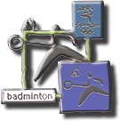 Badminton, Cutout Pictogram Pin