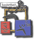 Basketball, Cutout Pictogram Pin