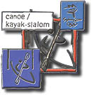 Canoe/Kayak-Slalom, Cutout Pictogram Pin