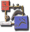 Football, Cutout Pictogram Pin