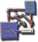 Rowing, Cutout Pictogram Pin