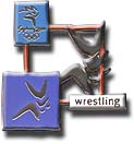 Wrestling, Cutout Pictogram Pin