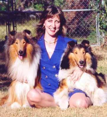 left - CH Seneca's In The Arms of An Angel AOM CCA 2001 and right- CH Twin Acres Tigerlily AOM CCA 2000