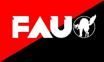 Schwarzrote FAU-Fahne