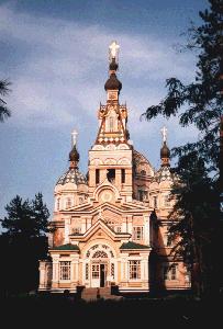 A Russian Orthodox Church in Almaty, Kazakhstan