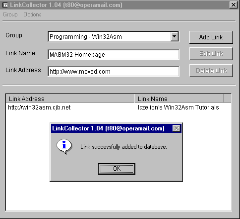 LinkCollector Screenshot