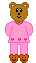 girl bear in jammies