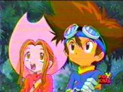 Taichi and Mimi gaze up in hope at the swarm of fans in search of unusual couples.