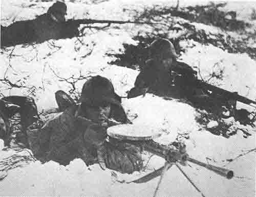 Soviet soldiers are attacking