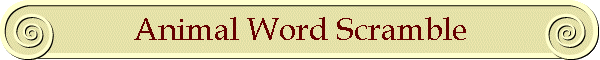 Animal Word Scramble