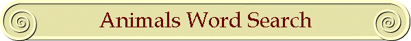 Animals Word Search