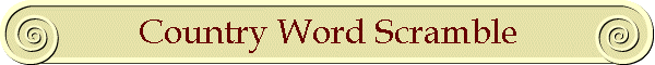 Country Word Scramble