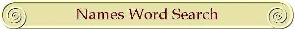 Names Word Search