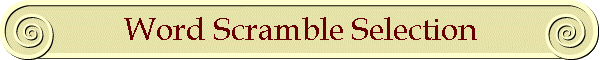 Word Scramble Selection