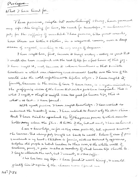 To Bertrand Russell Society